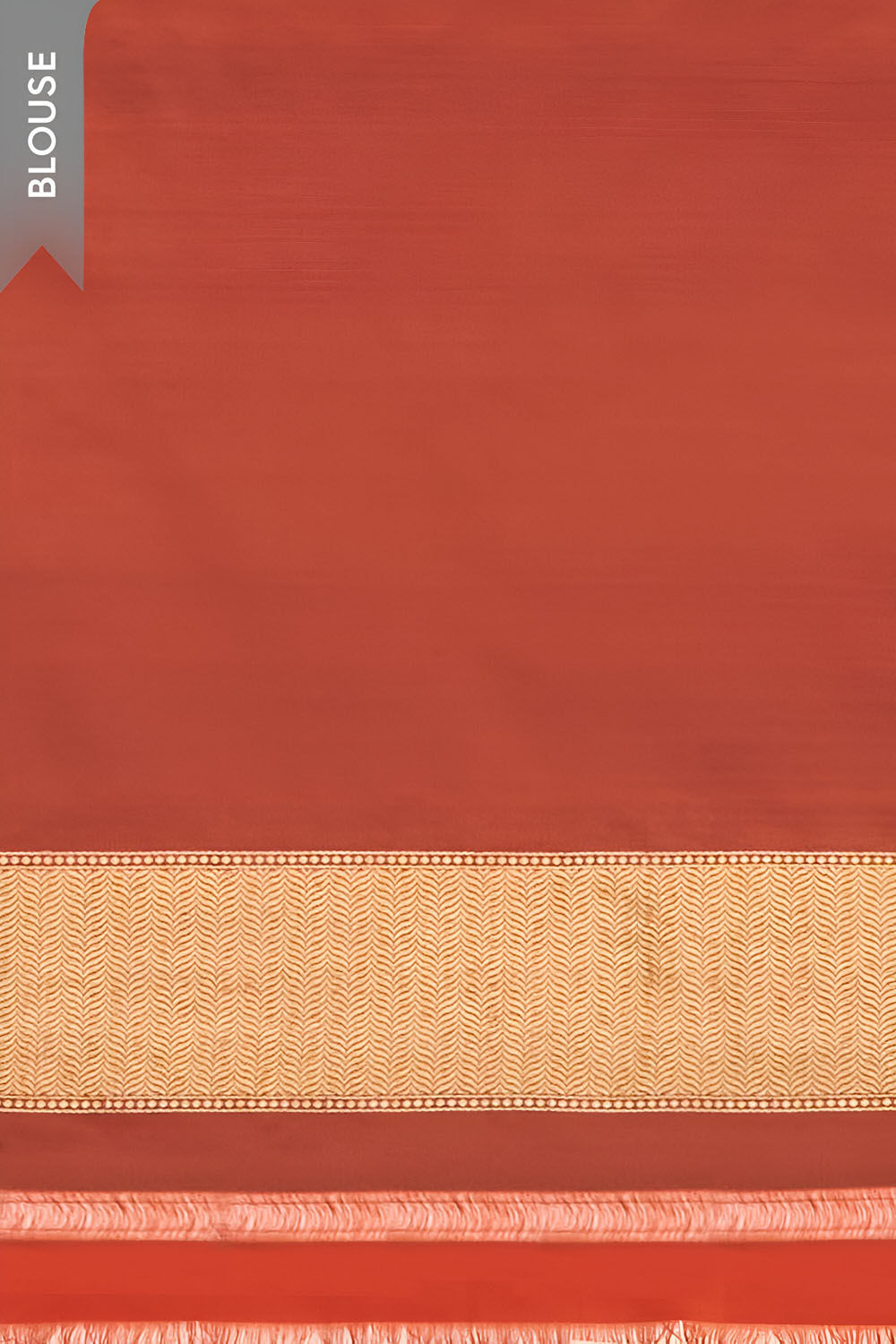 Orange Pure Silk Kadwa Banarasi Saree image number null