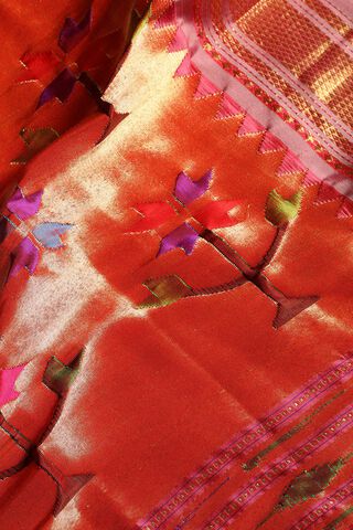 Pink Pure Silk Paithani Saree thumbnail image number null