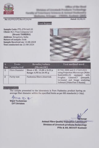Brown Kashmiri Ikat Pashmina Stole thumbnail image number null