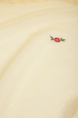 Yellow Pure Kota Embroidered Saree thumbnail image number null