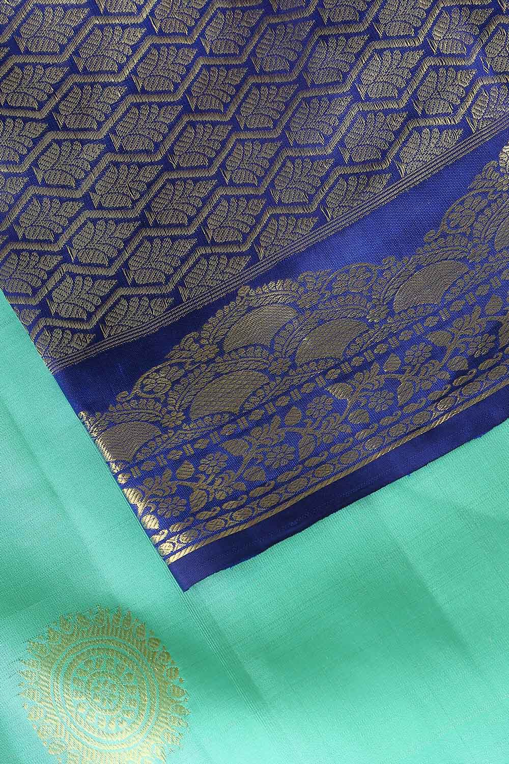 Light Green Pure Silk Kanjivaram Saree image number null