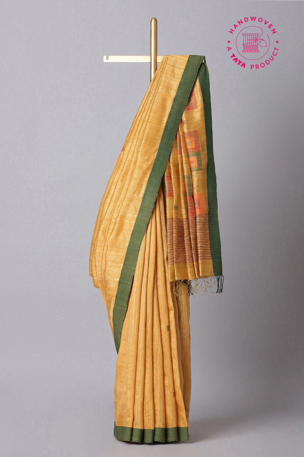Gold Pure Silk Vanya Jamdani Saree image number null