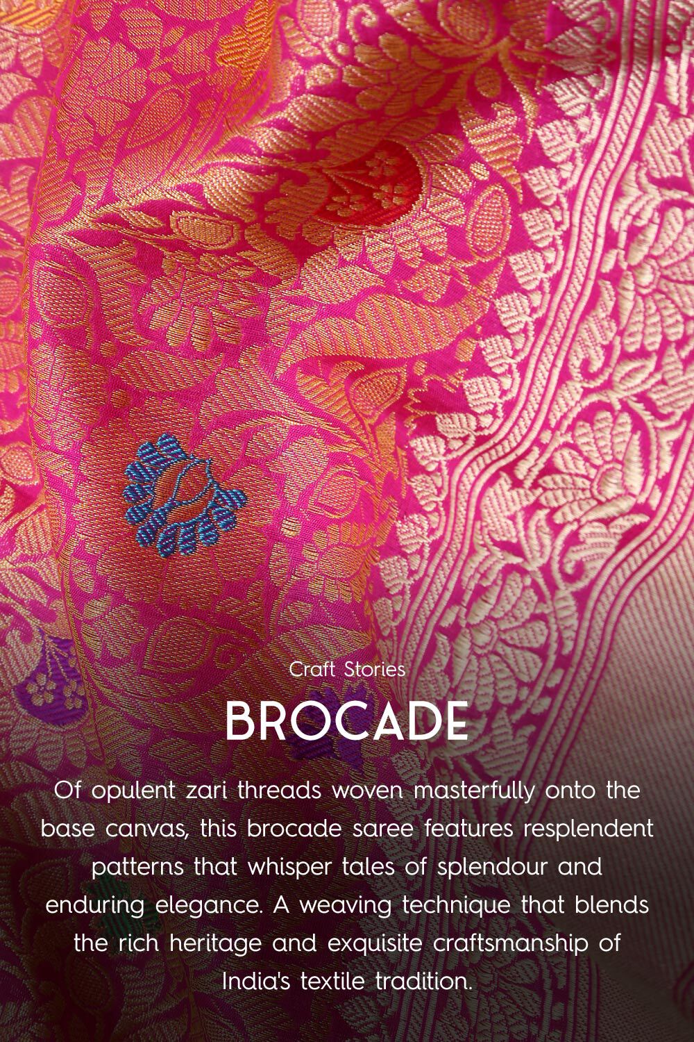 Purple Pure Silk Banarasi Brocade Saree image number null