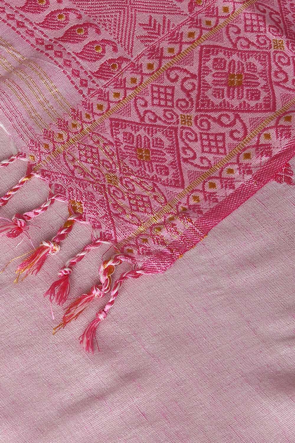 Light Pink Modal Eri Assam Saree image number null