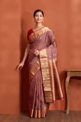 Brown Apsara Woven Silk Viscose Saree thumbnail image number null
