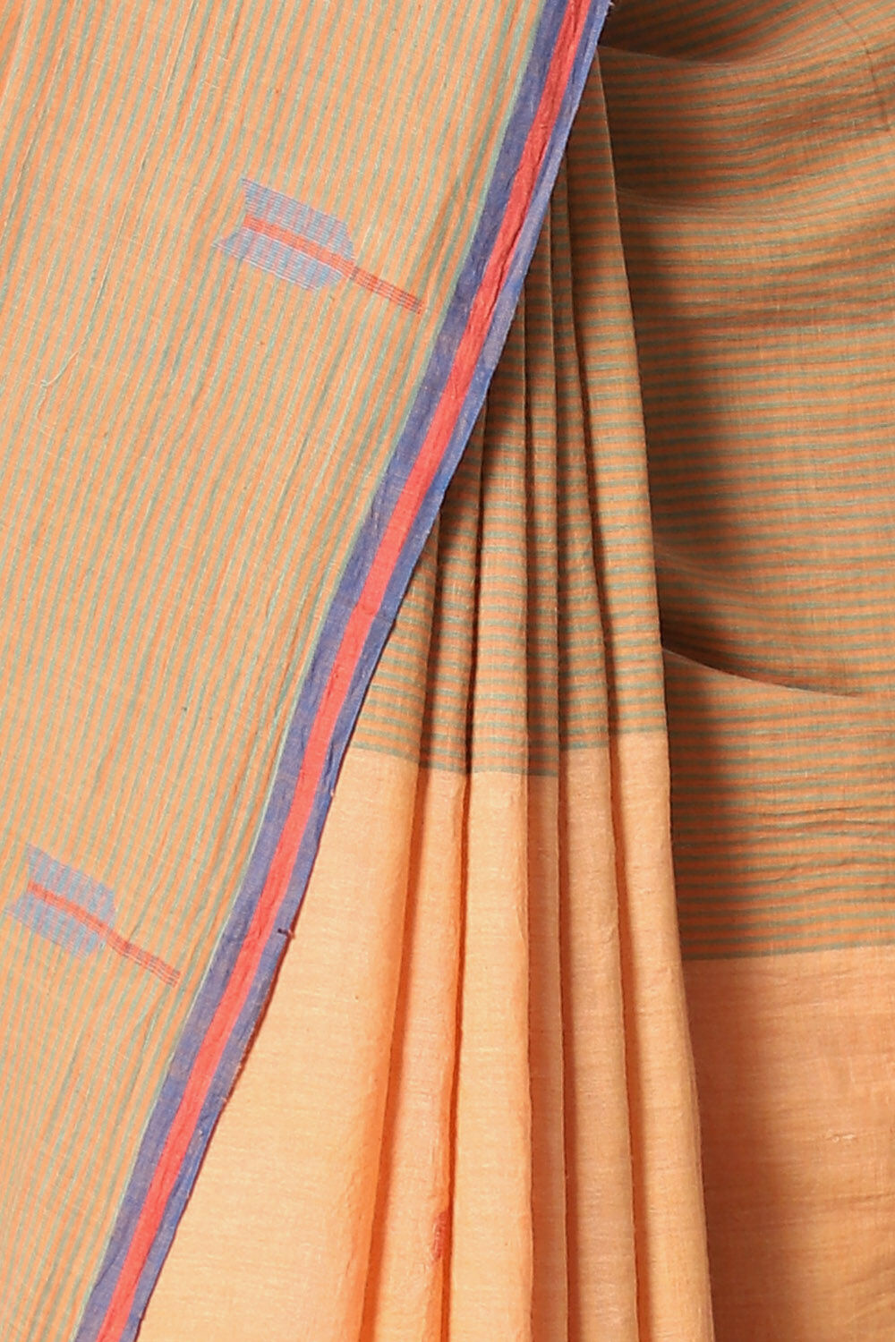 Light Orange Pure Cotton Jamdani Saree image number null