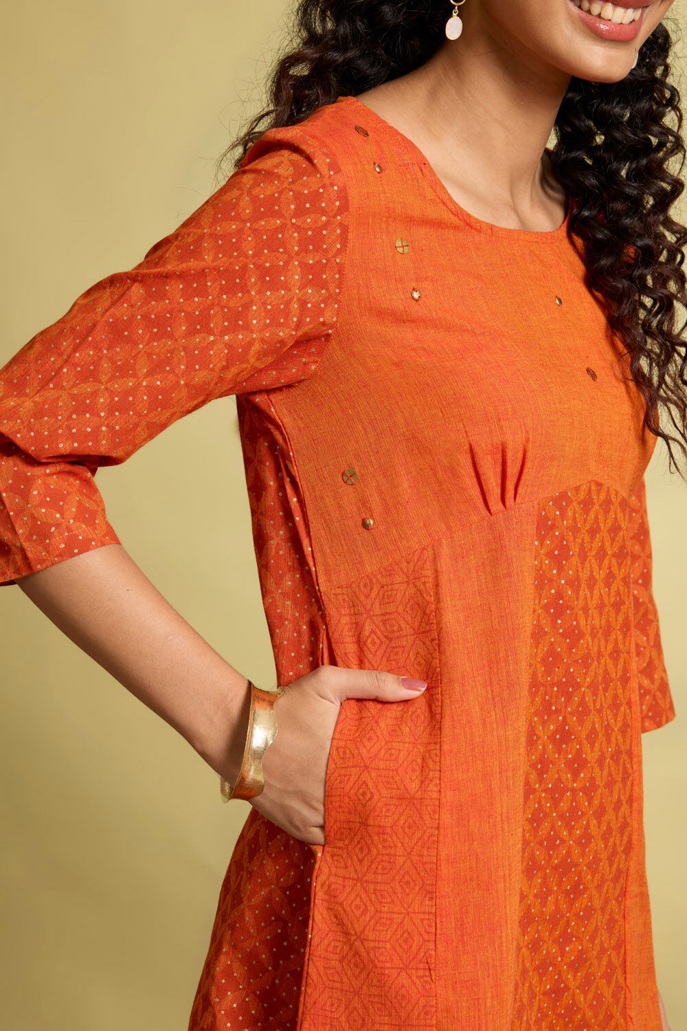 Dark Red Screen Printed Pure Cotton Short Top image number null