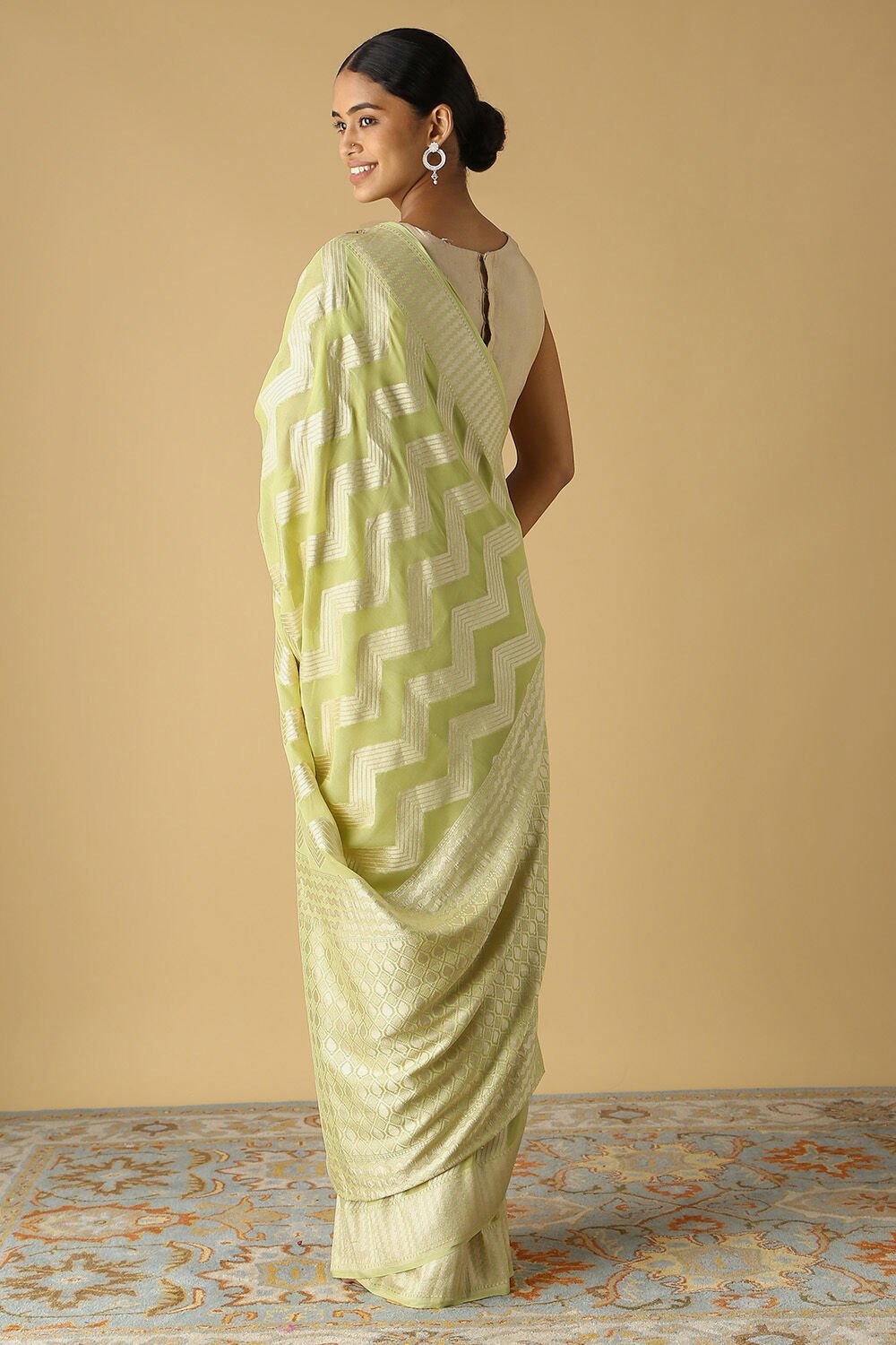 Light Green Georgette Banarasi Saree image number null