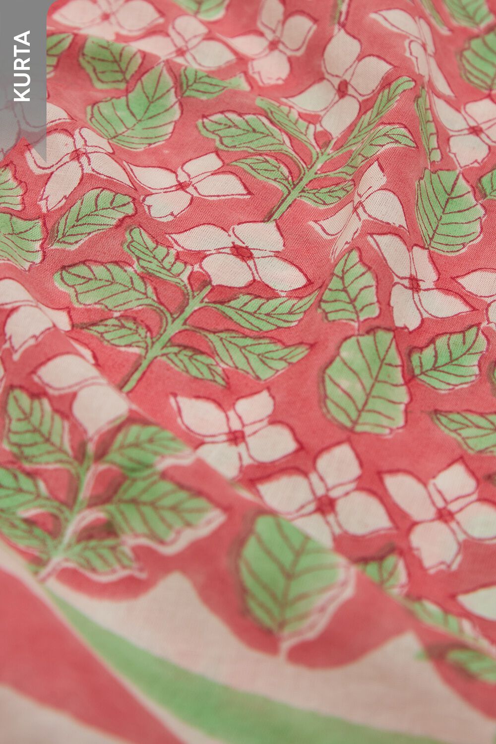 Pink Pure Cotton Printed Sanganeri Unstitched Suit Set image number null
