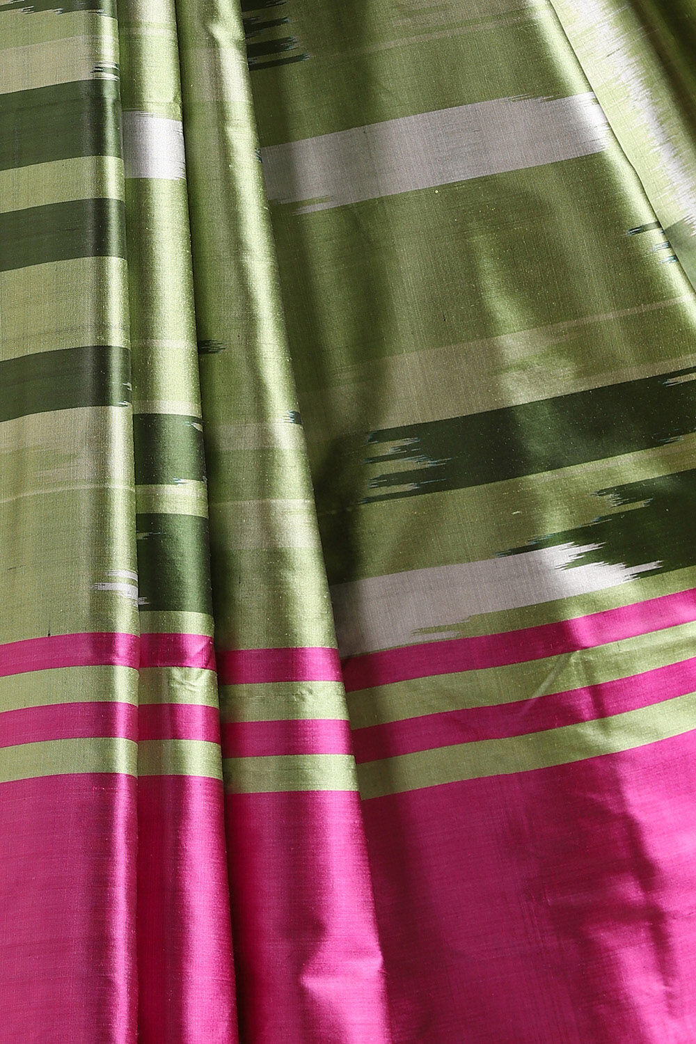 Light Green Pure Silk Odissa Ikat Saree image number null