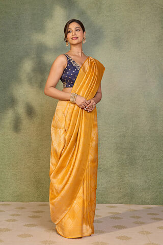 Yellow Woven Pure Viscose Saree thumbnail image number null