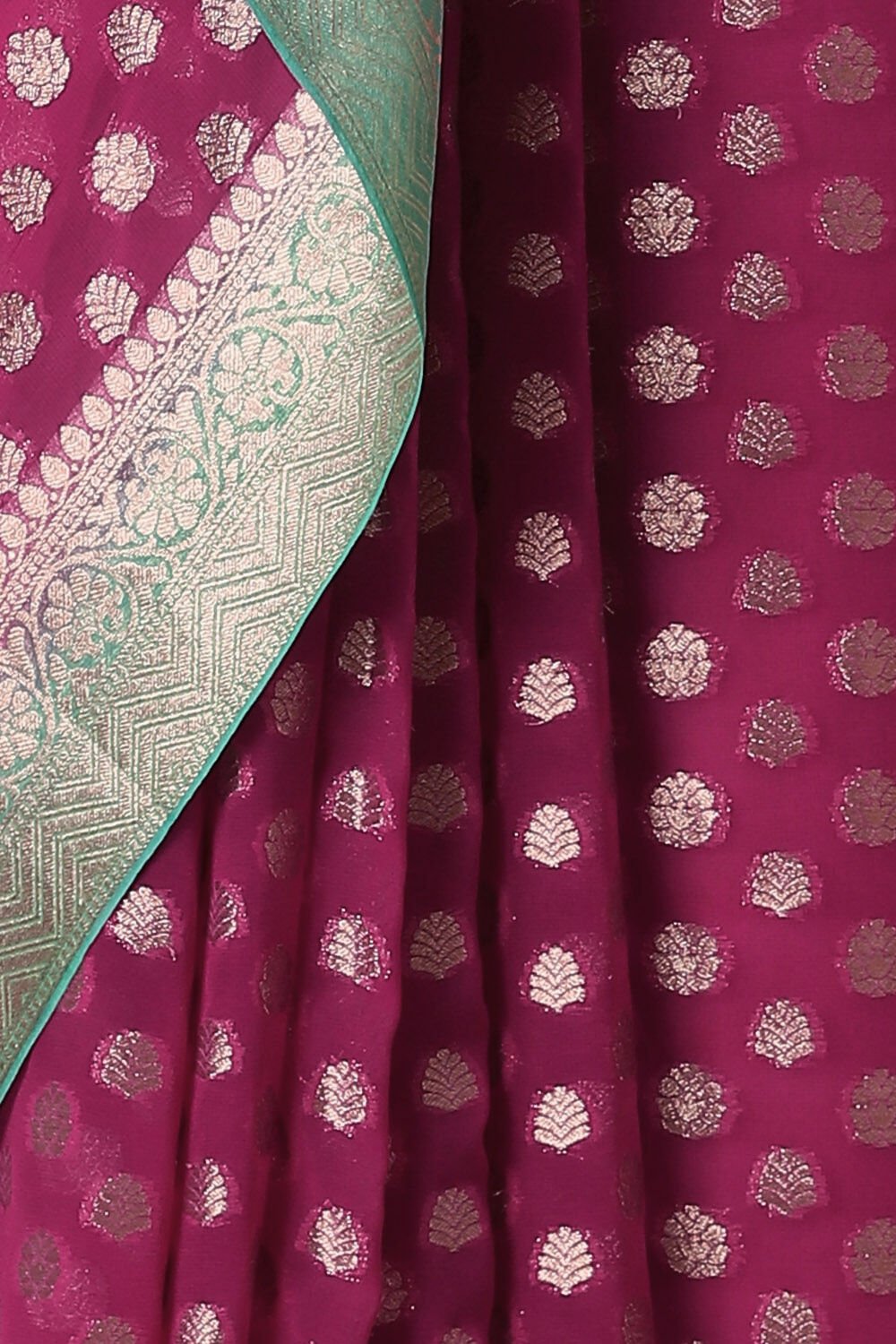 Pink Viscose Pure Georgette Banarasi Saree image number null