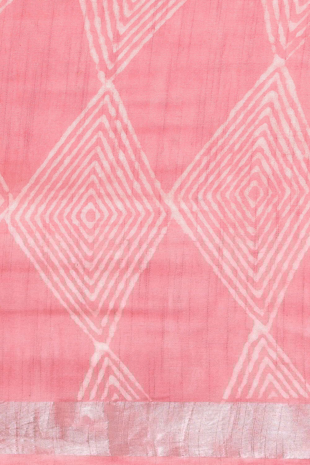 Light Pink Pure Cotton Linen Bagru Printed Saree image number null