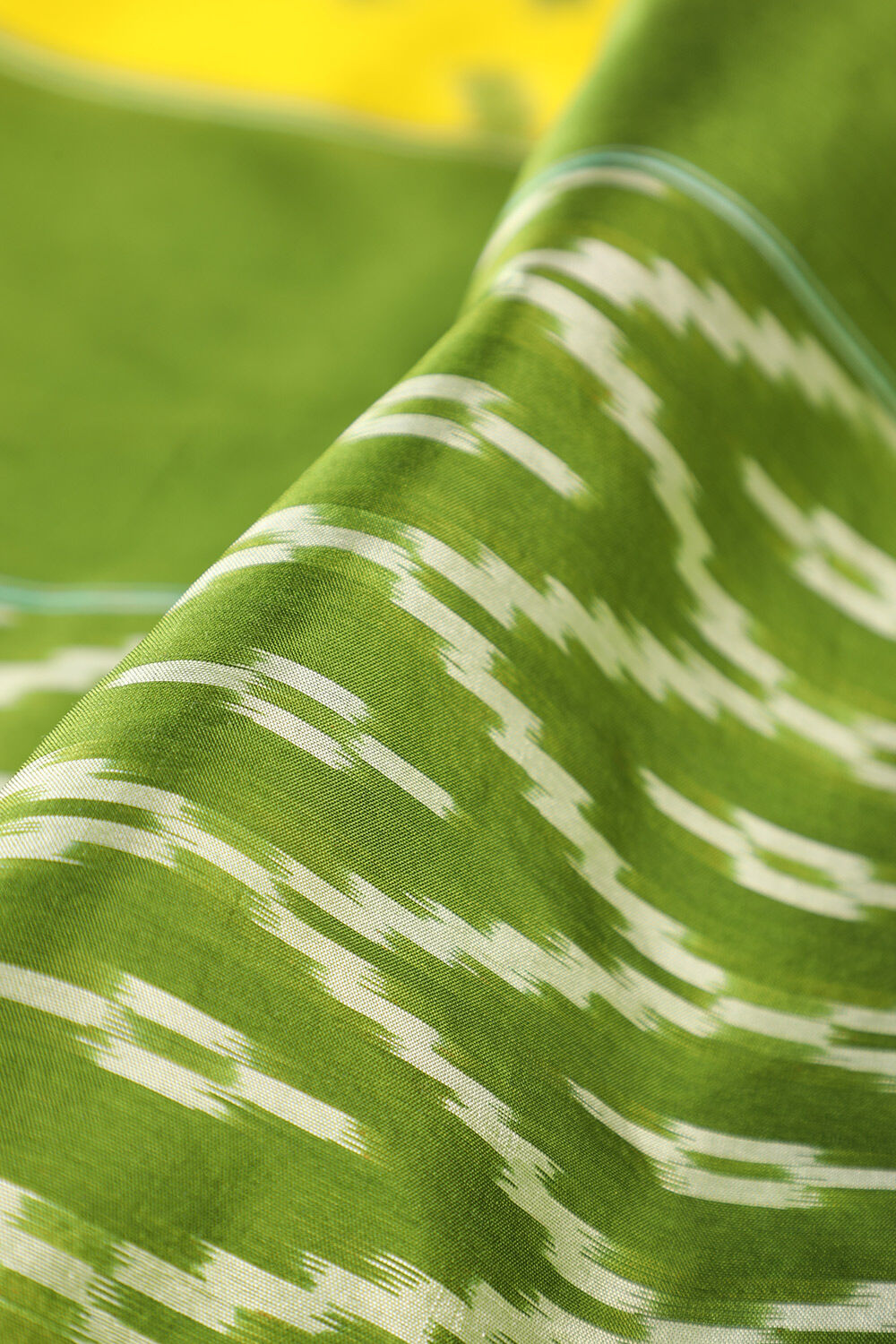Yellow Pure Silk Pochampalli Ikat Saree image number null