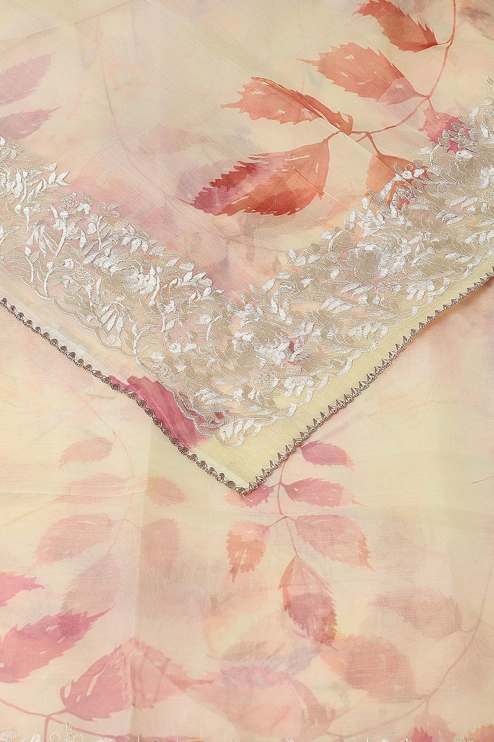 Light Pure Pink Embroidered Saree image number null