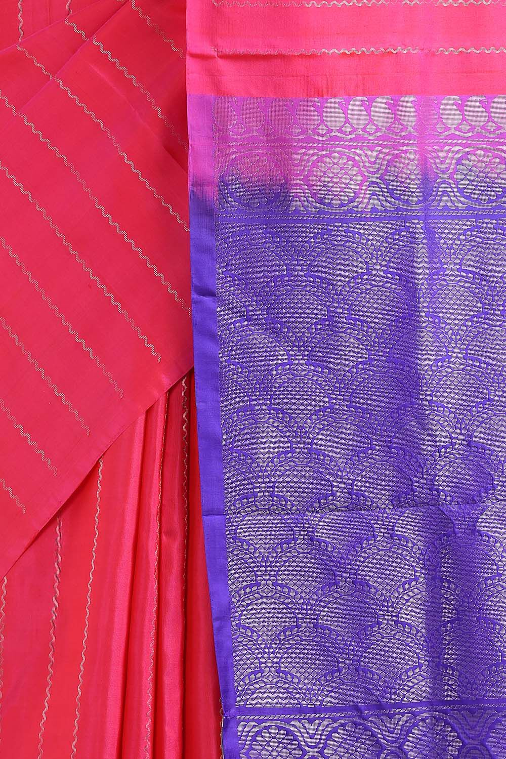Dark Pink Pure Soft Silk Saree image number null