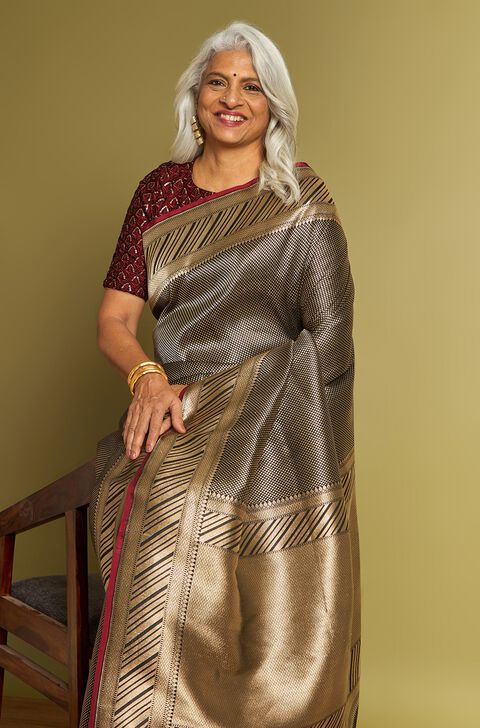 Black Pure Silk Brocade Banarasi Saree