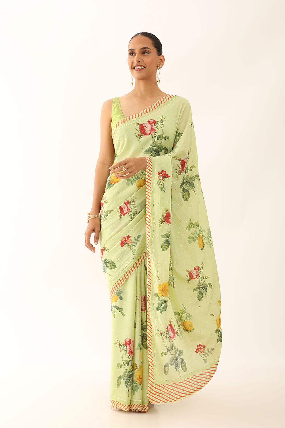 Light Green Bhagalpur Pure Tussar Cotton Screen Printed Saree image number null