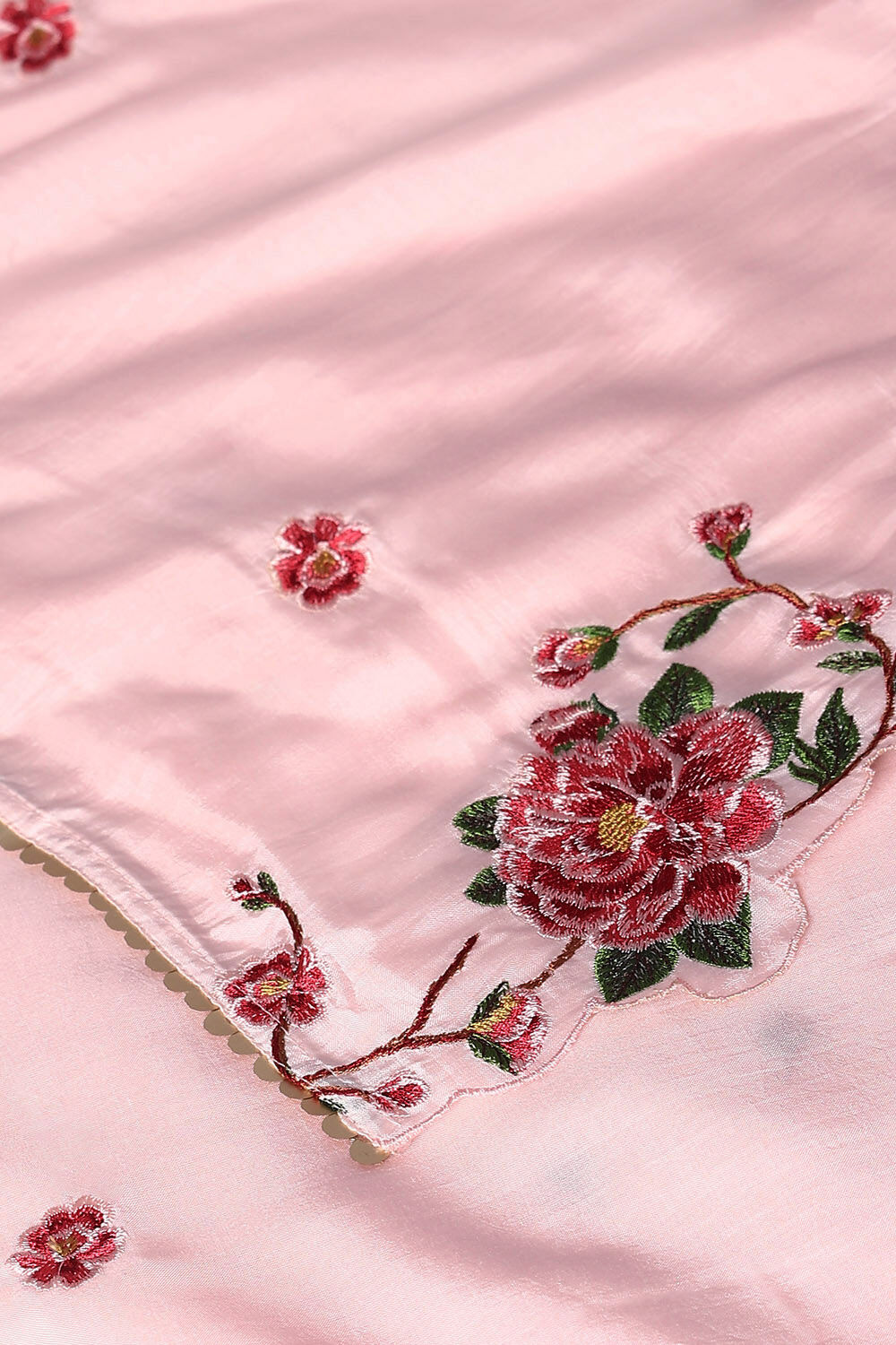 Light Pink  Viscose Embroidered Saree image number null