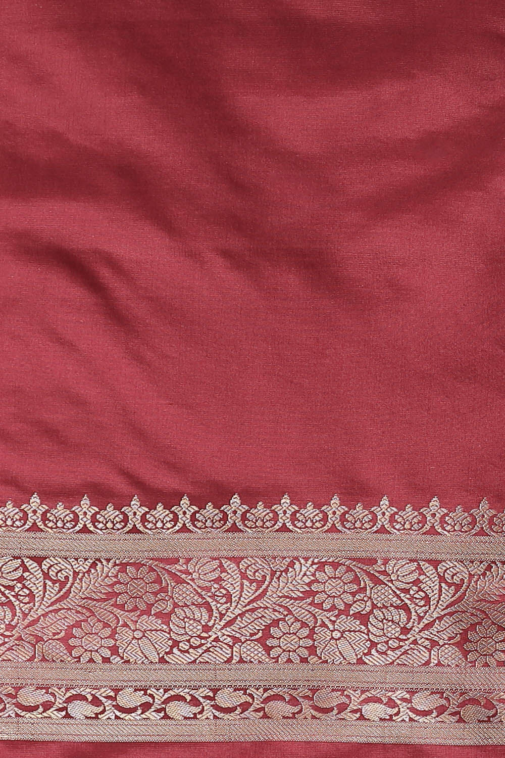 Dark Red Pure Silk Banarasi Brocade Saree image number null