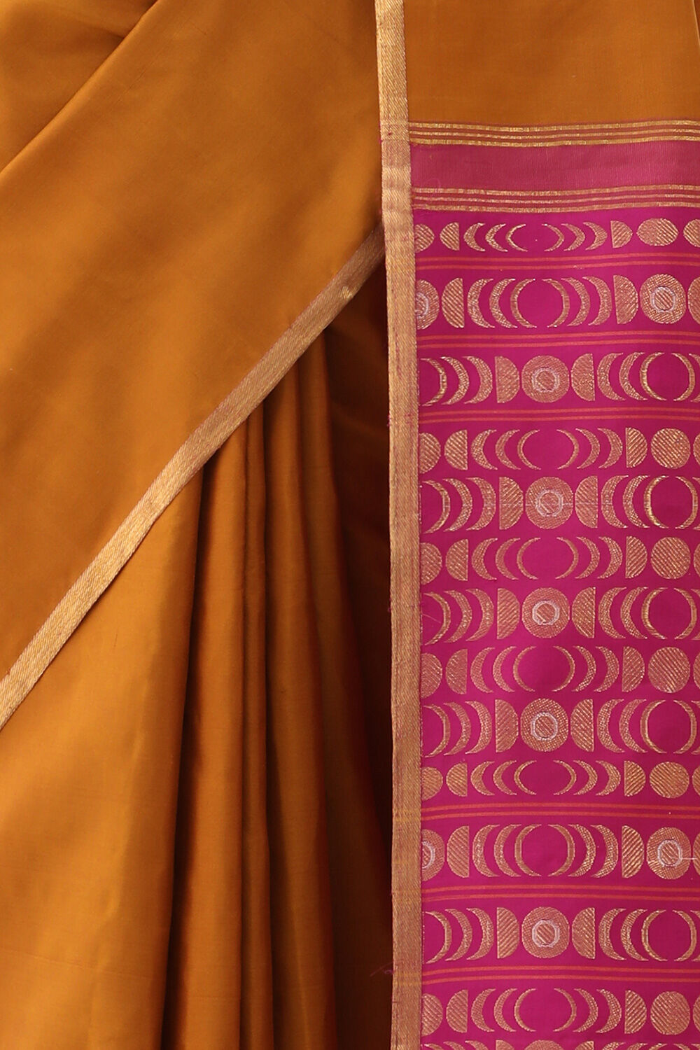 Dark Yellow Pure Silk Woven kanjivaram Saree image number null