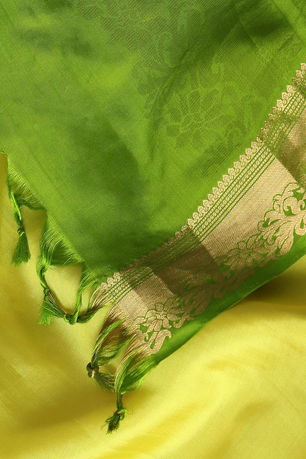 Light Yellow Pure Silk South Saree image number null