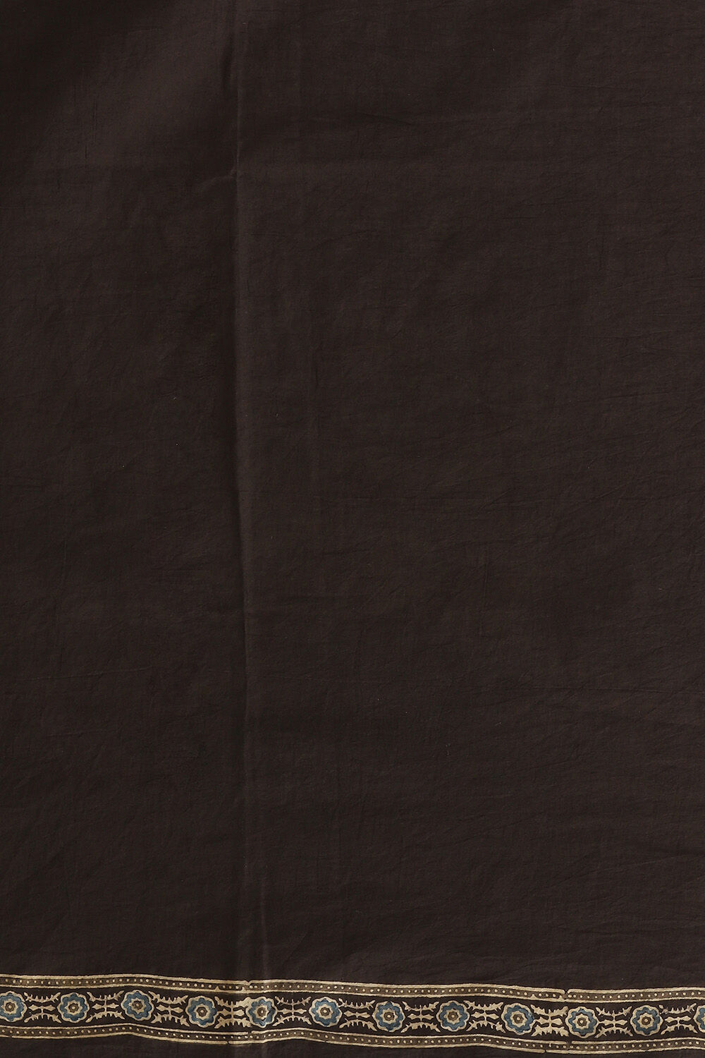 Black Pure Cotton Ajrakh Printed Saree image number null