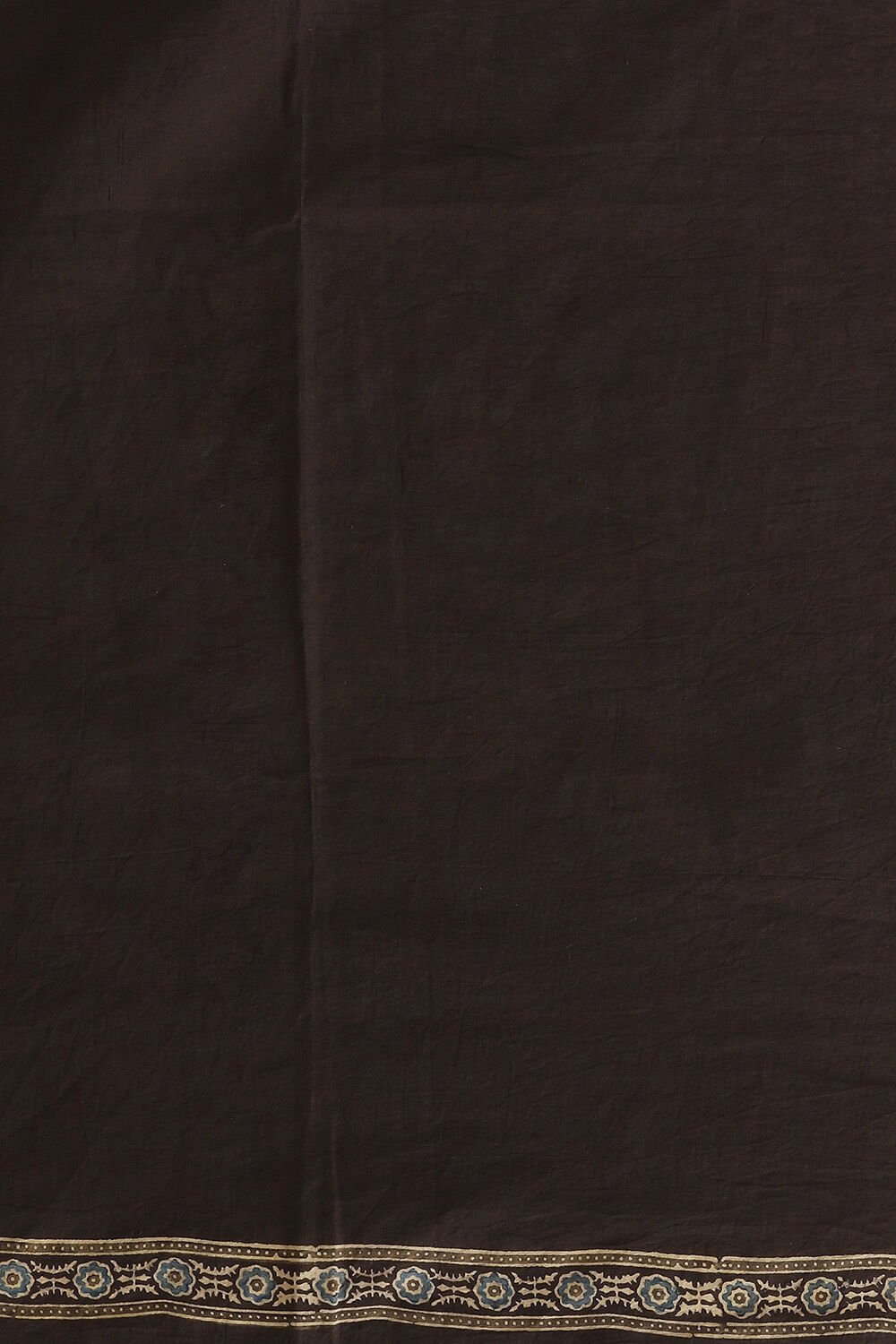 Black Pure Cotton Ajrakh Printed Saree image number null