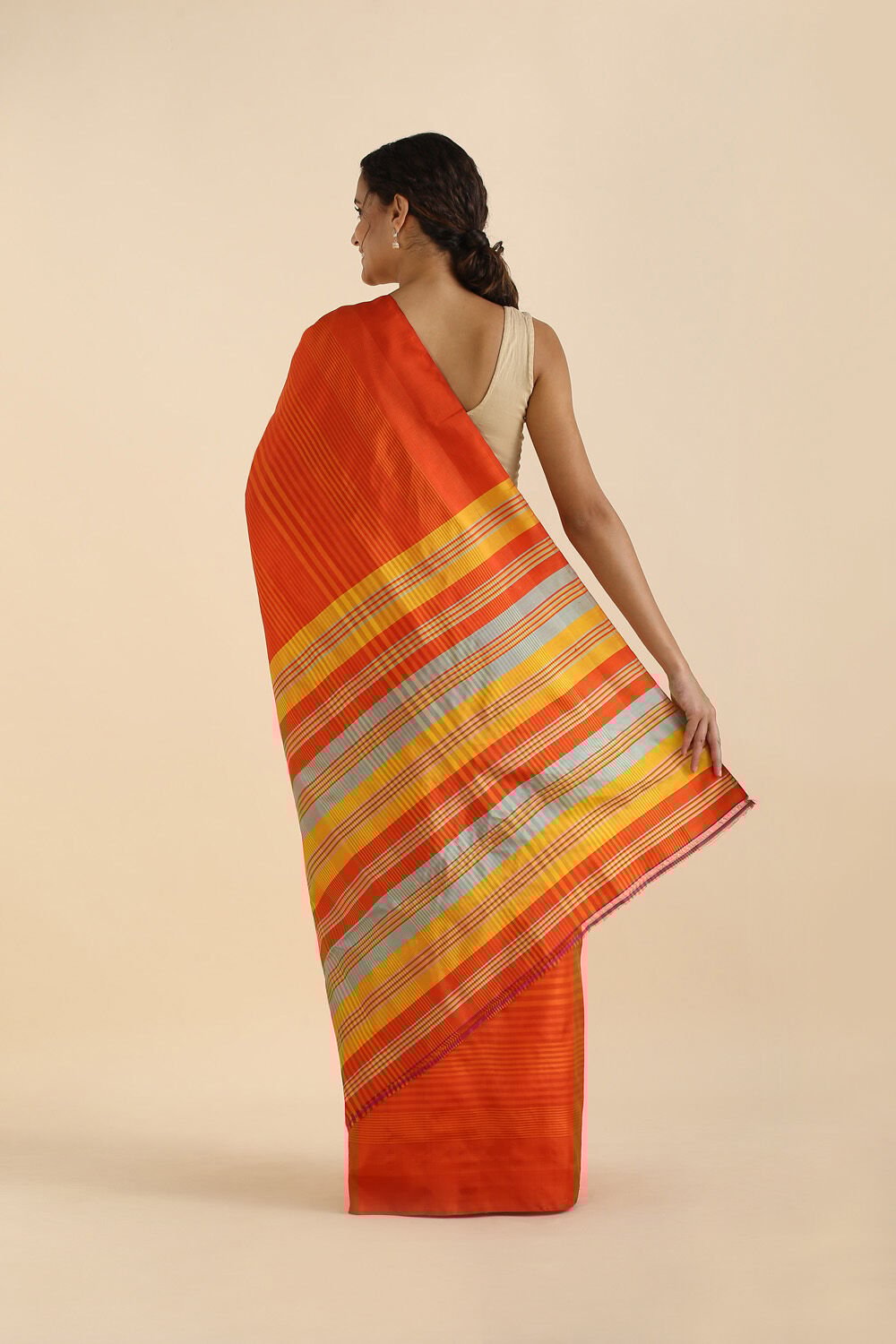 Red Pure Silk Woven Saree image number null