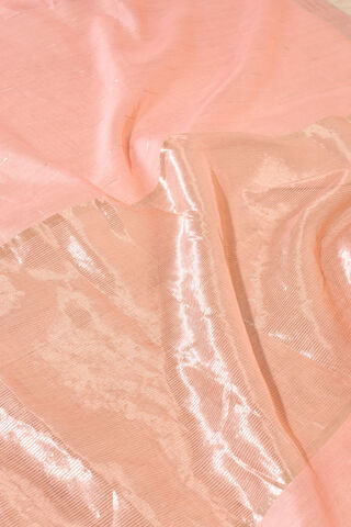 Light Pink Woven Pure Silk Cotton Chanderi Saree thumbnail image number null