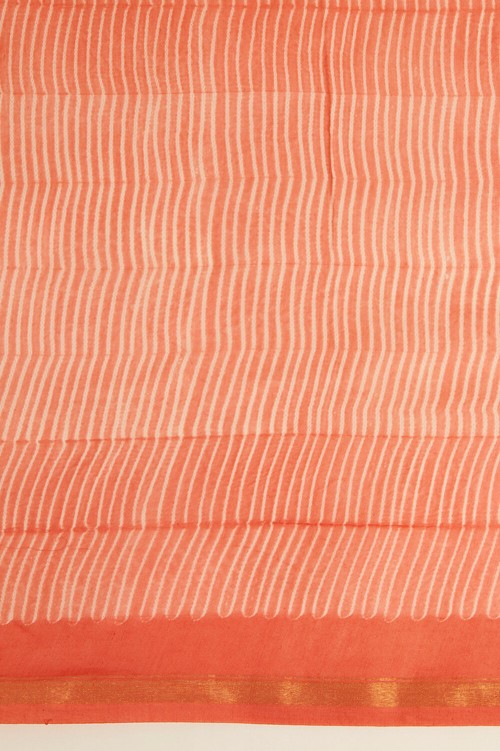 Orange Pure Silk Cotton Shibori Saree image number null