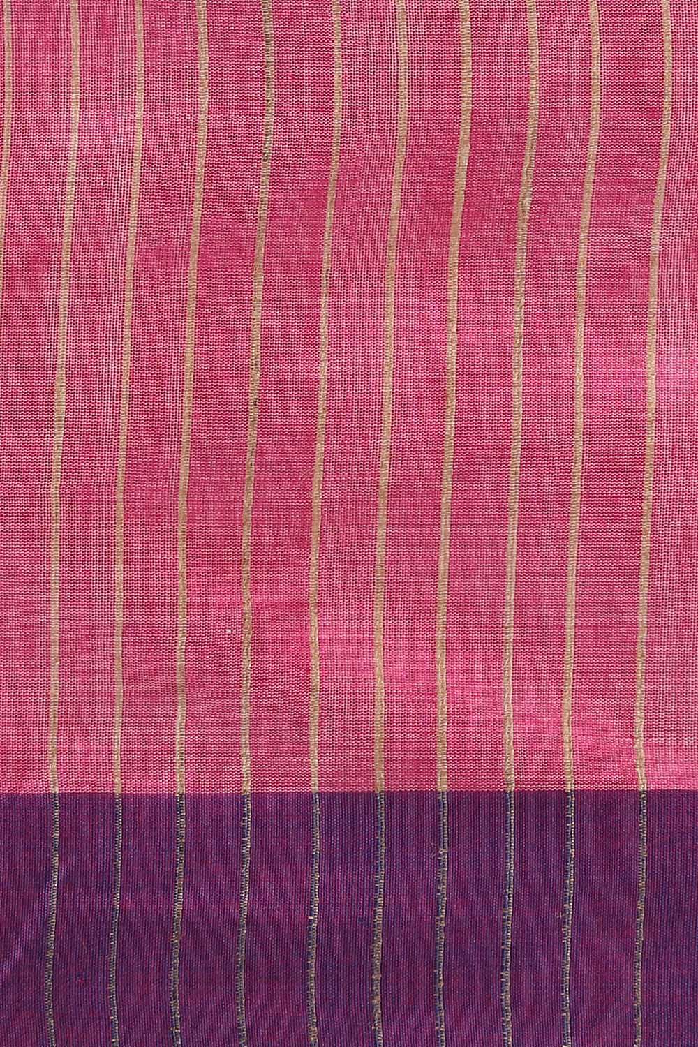 Pink Pure Silk Viscose Bhagalpuri Saree image number null
