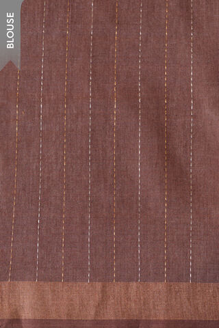 Orange Bhagalpur Woven Pure Tussar Silk Saree thumbnail image number null