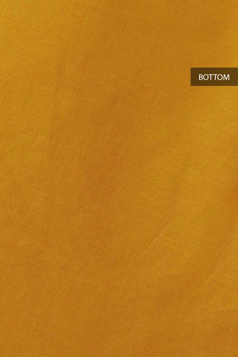 Dark Yellow Silk Cotton Embroidered Unstitched Suit Set image number null