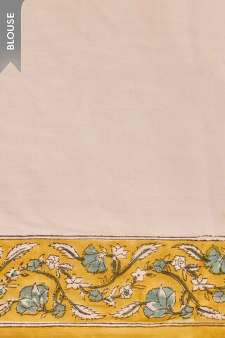 Off White Rajasthan Pure Cotton Printed Sanganeri Saree thumbnail image number null