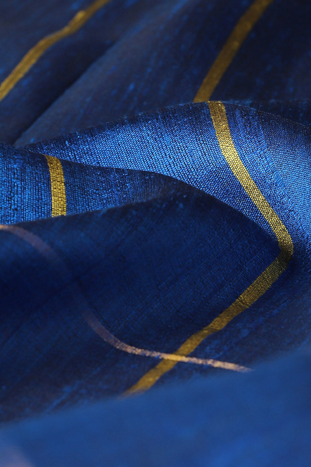 Blue Pure Tussar Silk Bhagalpuri Saree image number null