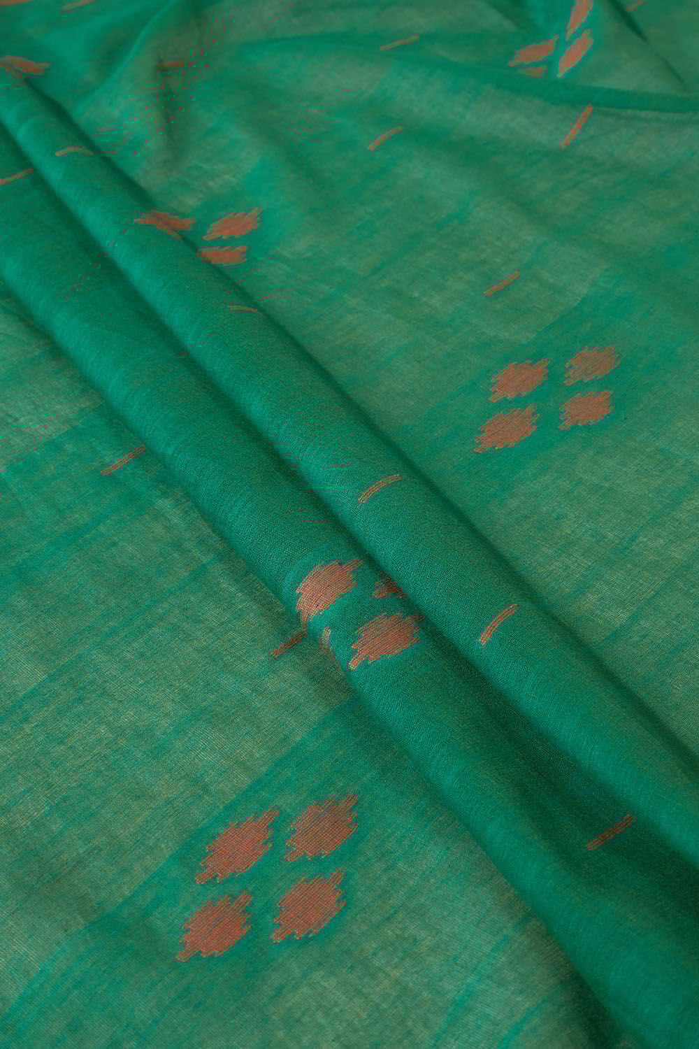 Green Bengal Pure Cotton Jamdani Saree image number null