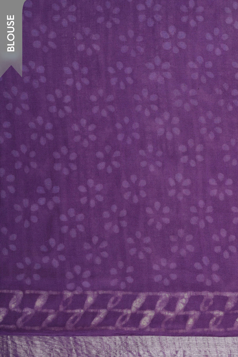 Light Violet Cotton Viscose Rajasthan Block Printed Saree image number null
