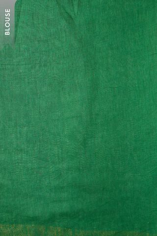 Green Pure Silk Linen Embroidered Saree thumbnail image number null