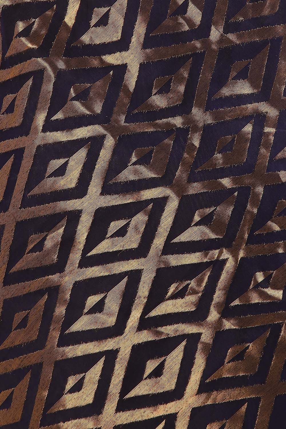 Dark Blue Pure Silk Cotton Bengal Saree image number null