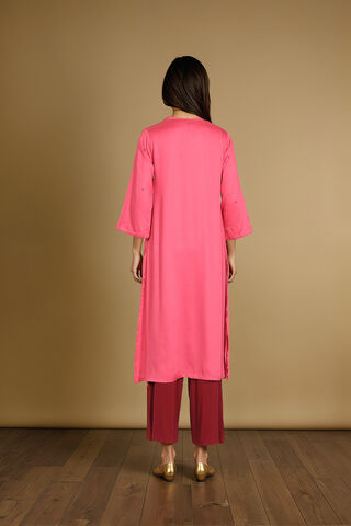Pink Embroidered Modal Kurta thumbnail image number null