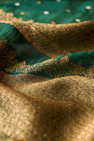 Dark Green Woven Design Pure Viscose Saree thumbnail image number null