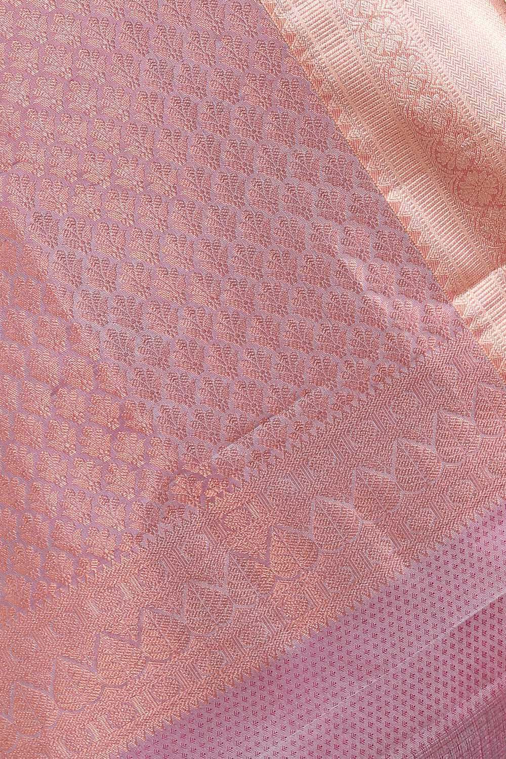Light Pink Pure Silk Kanjivaram inspired Saree image number null