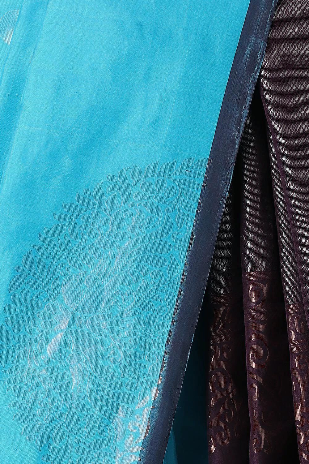 Blue Pure Silk South Saree image number null
