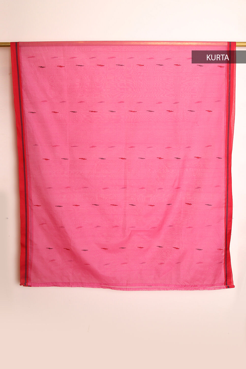 Candy Pink Pure Silk Cotton Suit Set image number null