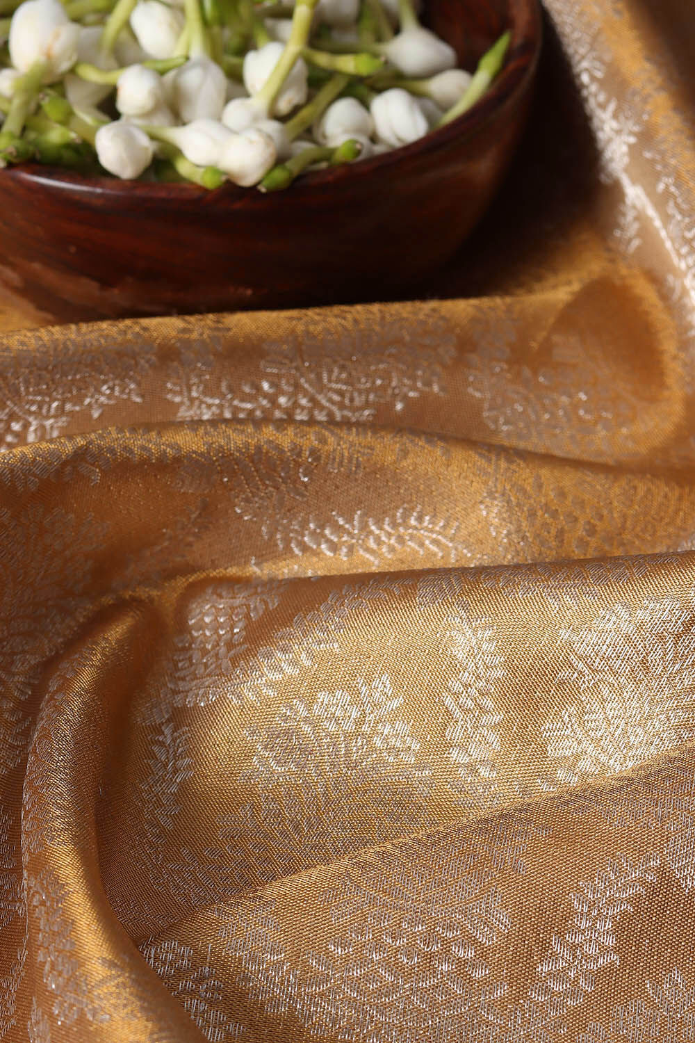 Gold Pure Tissue Silk Kanjivaram inspired Saree image number null