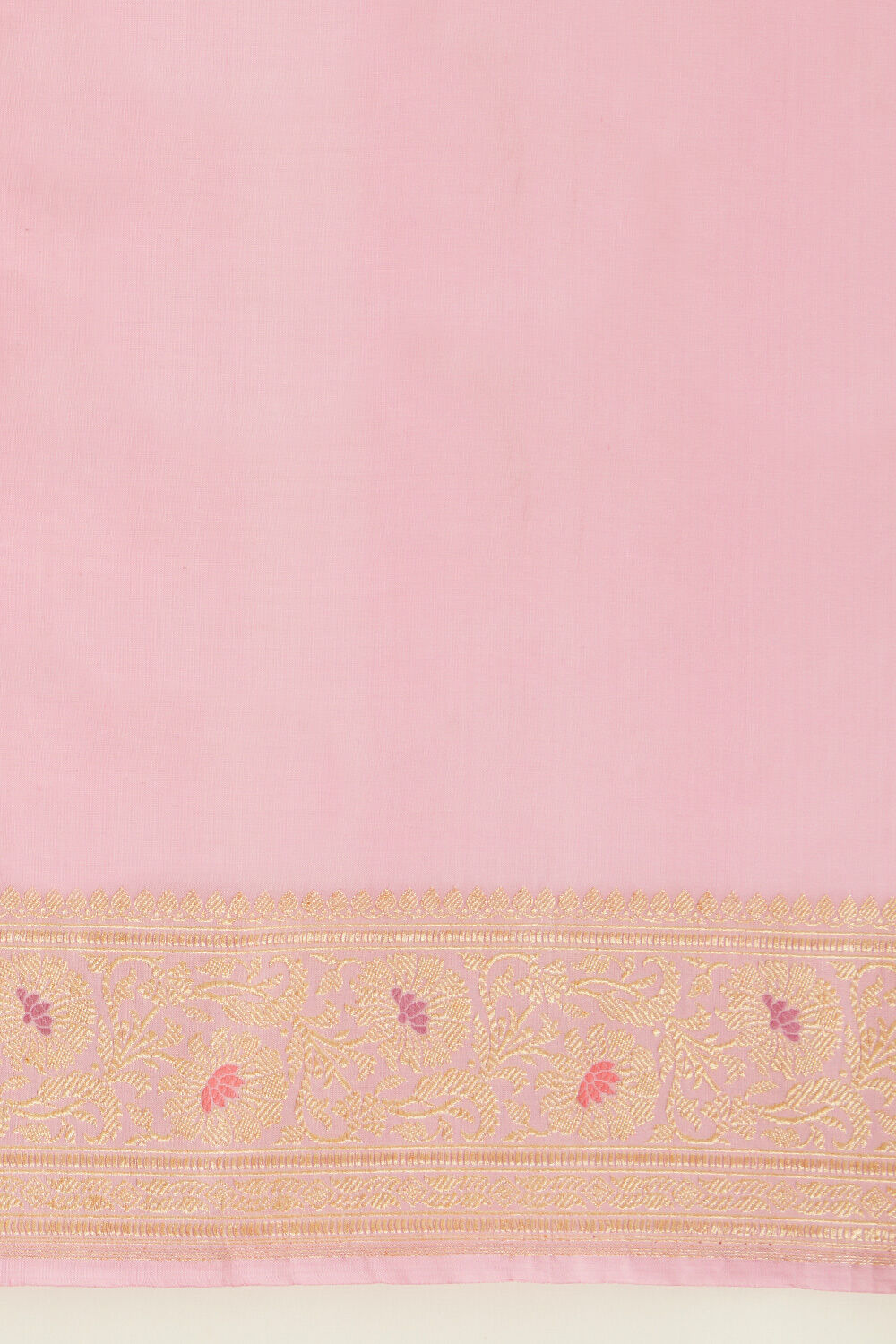 Light Pink Pure Silk Tissue Banarasi Kadwa Saree image number null