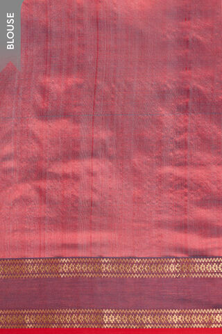 Red Woven Pure Silk Maheshwari Saree thumbnail image number null