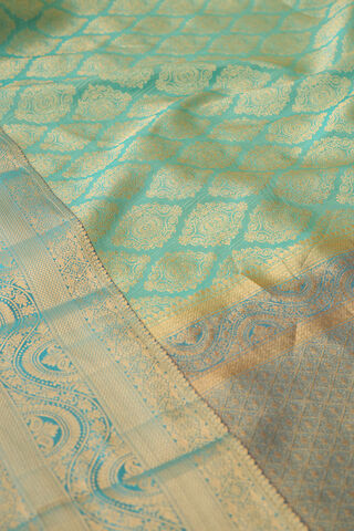 Light Blue Woven Silk Viscose Saree thumbnail image number null