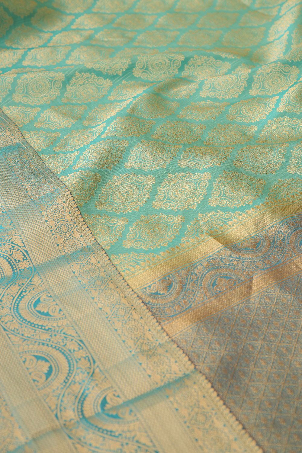 Light Blue Woven Silk Viscose Saree image number null